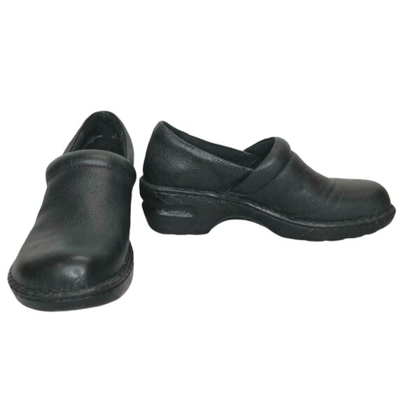 BOC Born Concepts Clogs Mules Comfort Black Leather Womens 9M Work - Picture 1 of 12